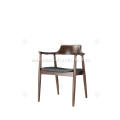 Design leather cushion solid wood chairs